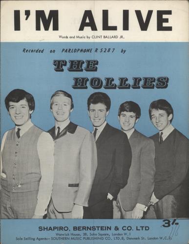 The Hollies I'm Alive sheet music UK HLLSMIM780881