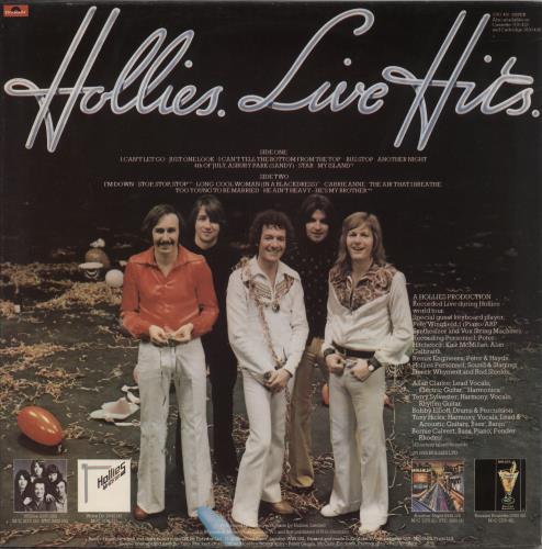 The Hollies Live Hits vinyl LP album (LP record) UK HLLLPLI240240