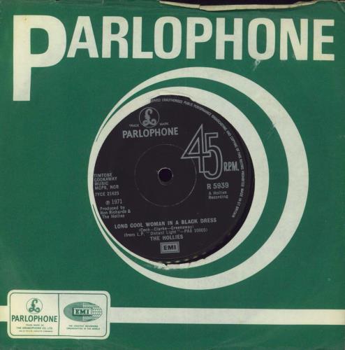 The Hollies Long Cool Woman In A Black Dress - Solid 7" vinyl single (7 inch record / 45) UK HLL07LO242476