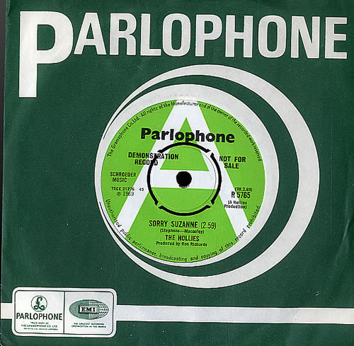 The Hollies Sorry Suzanne - A Label 7" vinyl single (7 inch record / 45) UK HLL07SO588581