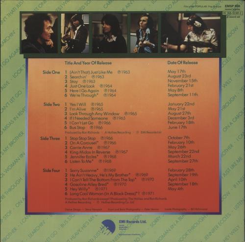 The Hollies The History Of The Hollies 2-LP vinyl record set (Double LP Album) UK HLL2LTH411465