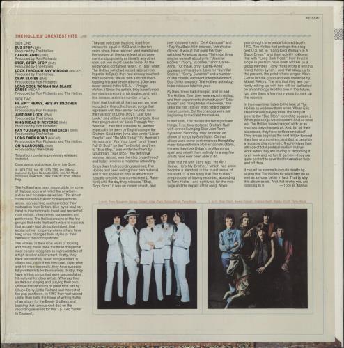 The Hollies The Hollies' Greatest Hits vinyl LP album (LP record) US HLLLPTH846576