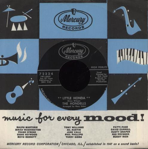 The Hondells Little Honda 7" vinyl single (7 inch record / 45) US HDL07LI741130