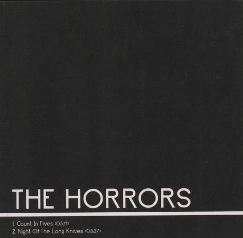 The Horrors Count In Fives CD single (CD5 / 5") UK HO5C5CO663553