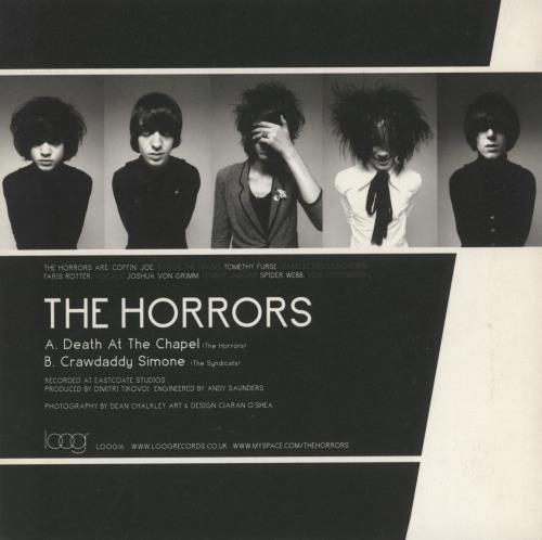 The Horrors Death At The Chapel + Sticker 7" vinyl single (7 inch record / 45) UK HO507DE393763