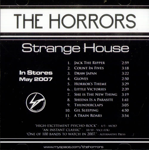 The Horrors Strange House CD single (CD5 / 5") US HO5C5ST528849
