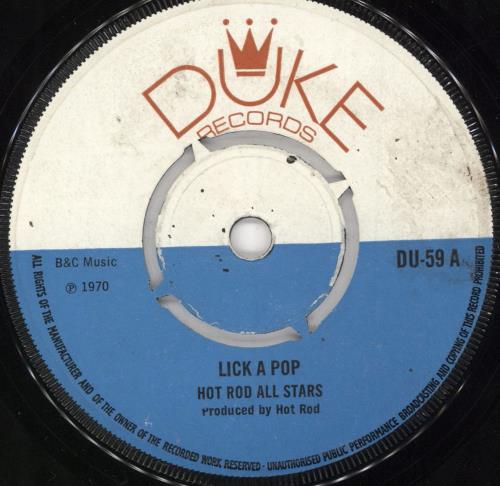 The Hot Rod All-Stars Lick A Pop 7" vinyl single (7 inch record / 45) UK 0HQ07LI731538