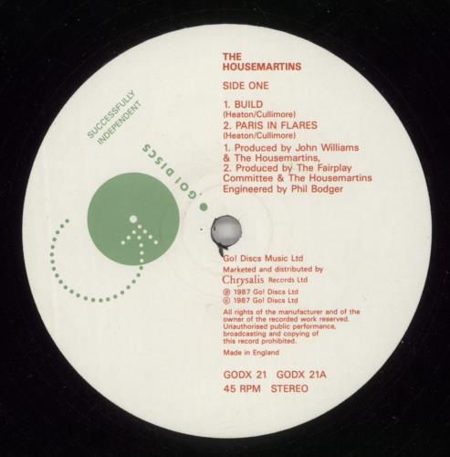 The Housemartins Build 12" vinyl single (12 inch record / Maxi-single) UK HMT12BU44142