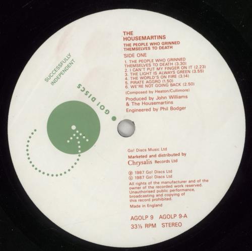 The Housemartins The People Who... - Hype- Sticker - EX vinyl LP album (LP record) UK HMTLPTH873096