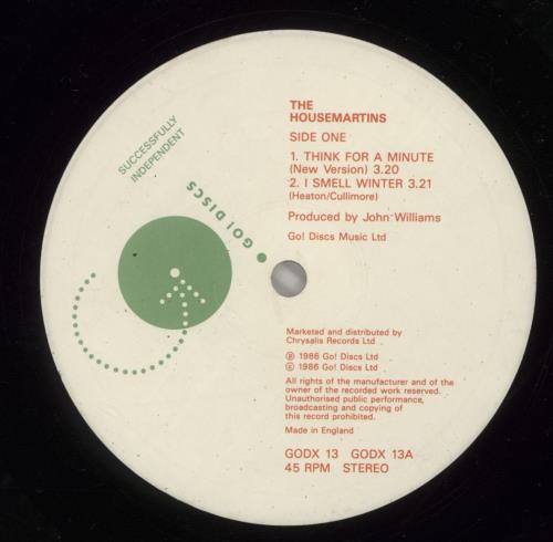 The Housemartins Think For A Minute 12" vinyl single (12 inch record / Maxi-single) UK HMT12TH47976