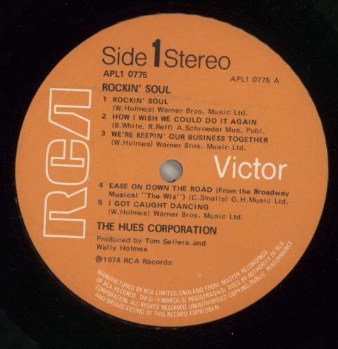 The Hues Corporation Rockin' Soul vinyl LP album (LP record) UK UH5LPRO886923