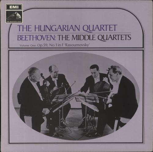 The Hungarian Quartet Beethoven: The Middle Quartets, Volume 1 vinyl LP album (LP record) UK 4KELPBE861949