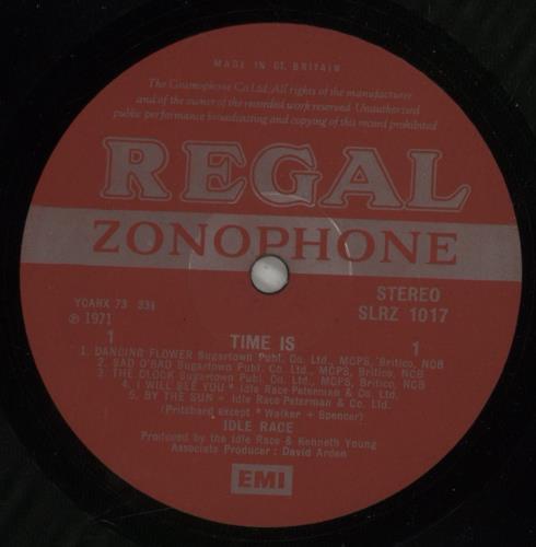 The Idle Race Time Is - VG/EX vinyl LP album (LP record) UK IDLLPTI874065