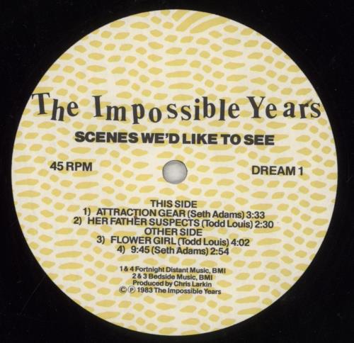 The Impossible Years Scenes We'd Like To See 12" vinyl single (12 inch record / Maxi-single) UK 8KH12SC856573