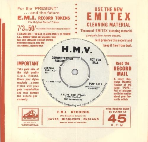 The Impressions Keep On Pushing - A-Label 7" vinyl single (7 inch record / 45) UK IPR07KE817216