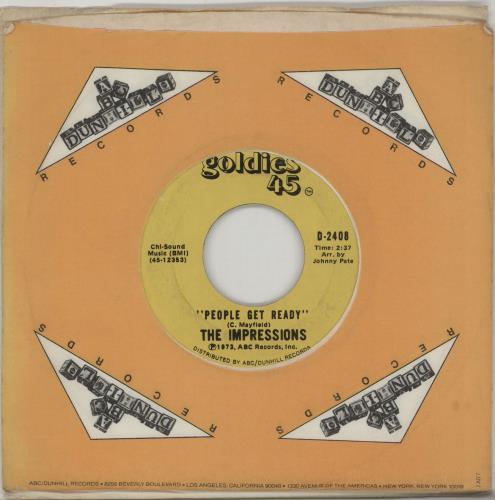 The Impressions People Get Ready 7" vinyl single (7 inch record / 45) US IPR07PE662844