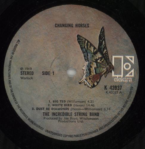 The Incredible String Band Changing Horses vinyl LP album (LP record) UK ISTLPCH530120