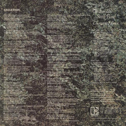 The Incredible String Band Changing Horses vinyl LP album (LP record) UK ISTLPCH530120