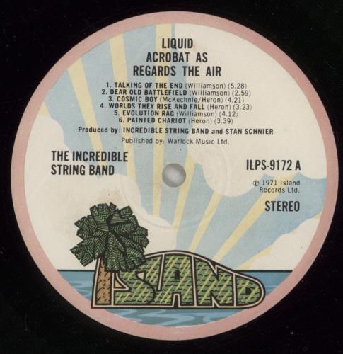 The Incredible String Band Liquid Acrobat As Regards The Air vinyl LP album (LP record) UK ISTLPLI873902