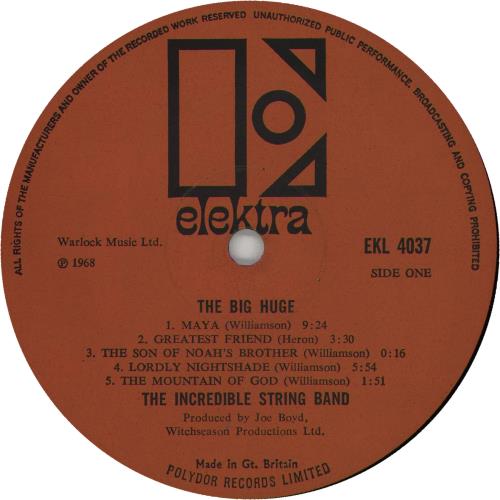 The Incredible String Band The Big Huge vinyl LP album (LP record) US ISTLPTH660220