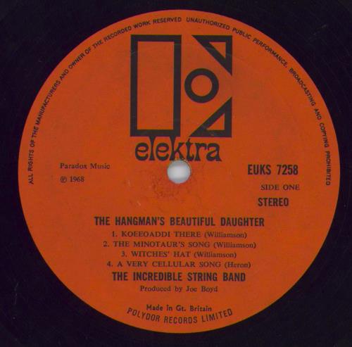 The Incredible String Band The Hangman's Beautiful Daughter - 1st - VG vinyl LP album (LP record) UK ISTLPTH710444
