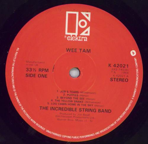 The Incredible String Band Wee Tam vinyl LP album (LP record) German ISTLPWE533320