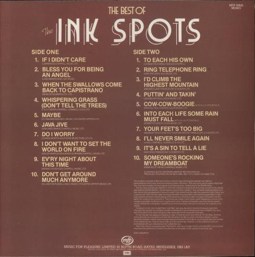 The Ink Spots The Best Of The Ink Spots vinyl LP album (LP record) UK I/SLPTH472004