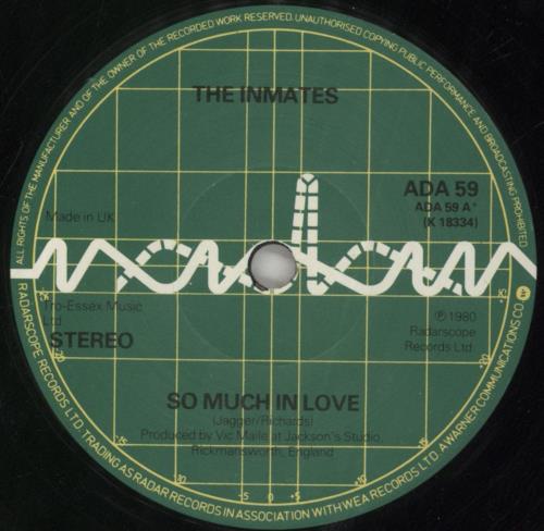 The Inmates So Much In Love 7" vinyl single (7 inch record / 45) UK INM07SO618097