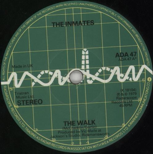 The Inmates The Walk 7" vinyl single (7 inch record / 45) UK INM07TH193317