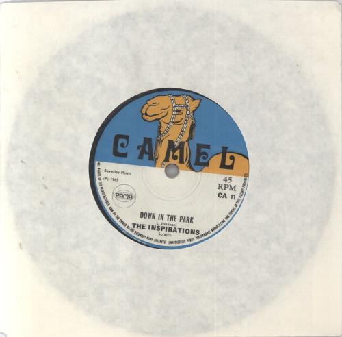 The Inspirations Down In The Park 7" vinyl single (7 inch record / 45) UK 0HO07DO820503