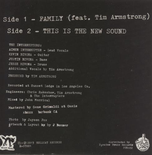 The Interrupters Family vinyl LP album (LP record) UK 9HNLPFA883473