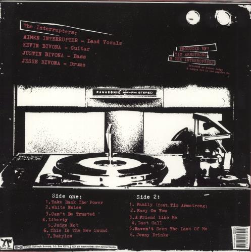 The Interrupters The Interrupters - White With Black Splatter Vinyl - RSD16 vinyl LP album (LP record) UK 9HNLPTH867229