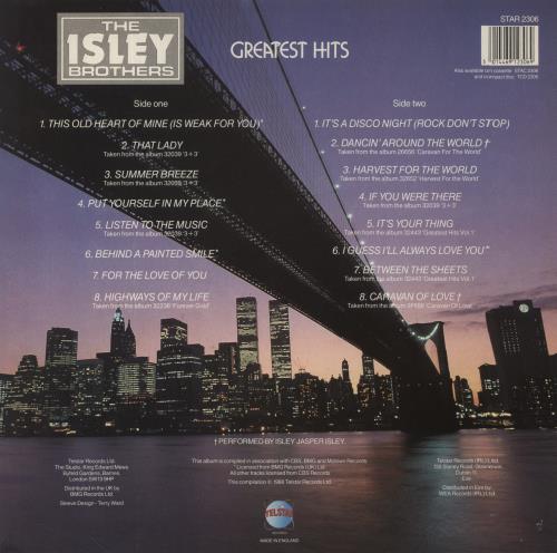 The Isley Brothers Greatest Hits vinyl LP album (LP record) UK ISRLPGR615847