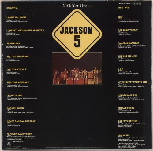 The Jackson Five 20 Golden Greats vinyl LP album (LP record) UK JKSLPGO710362