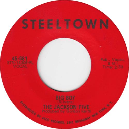 The Jackson Five Big Boy 7" vinyl single (7 inch record / 45) US JKS07BI706922