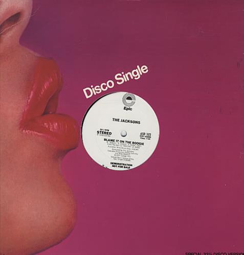 The Jackson Five Blame It On The Boogie 12" vinyl single (12 inch record / Maxi-single) US JKS12BL329148