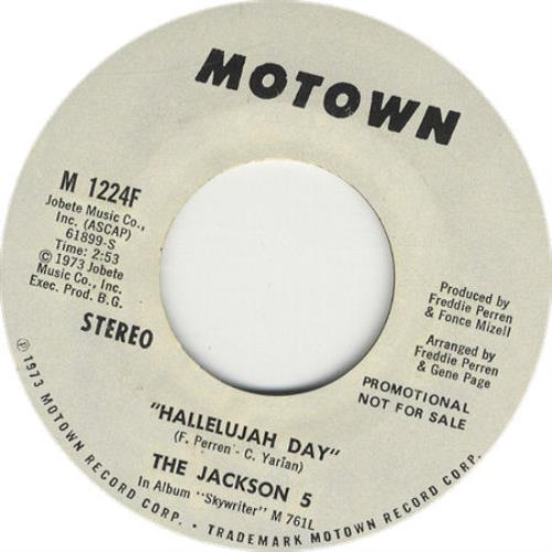 The Jackson Five Hallelujah Day 7" vinyl single (7 inch record / 45) US JKS07HA104159