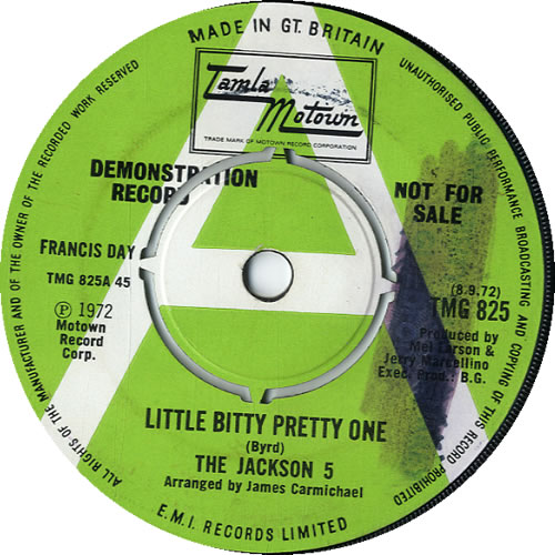 The Jackson Five Little Bitty Pretty One 7" vinyl single (7 inch record / 45) UK JKS07LI604890