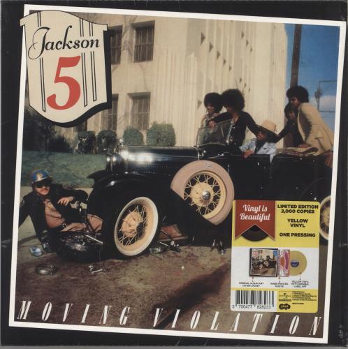 The Jackson Five Moving Violation - Yellow Vinyl vinyl LP album (LP record) US JKSLPMO736189