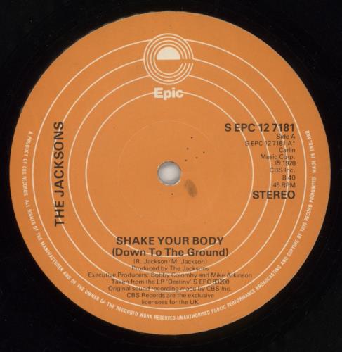 The Jackson Five Shake Your Body 12" vinyl single (12 inch record / Maxi-single) UK JKS12SH39250