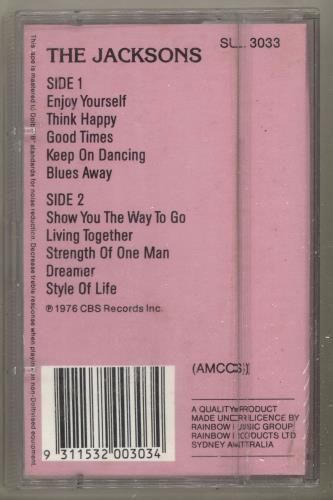 The Jackson Five The Jacksons cassette album Australian JKSCLTH699058