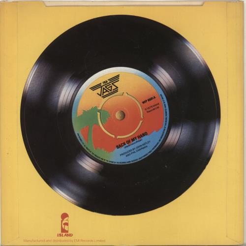 The Jags Back Of My Hand - P/S 7" vinyl single (7 inch record / 45) UK T4J07BA449997
