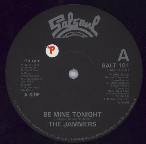 The Jammers Be Mine Tonight 12" vinyl single (12 inch record / Maxi-single) UK YYH12BE821090