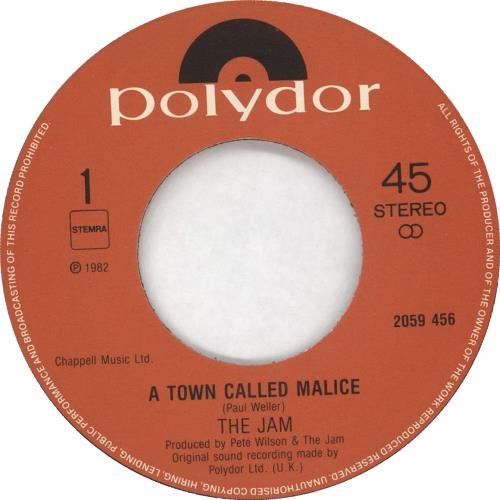 The Jam A Town Called Malice 7" vinyl single (7 inch record / 45) Dutch JAM07AT141829