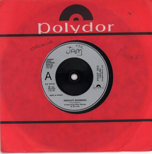 The Jam Absolute Beginners 7" vinyl single (7 inch record / 45) UK JAM07AB643873