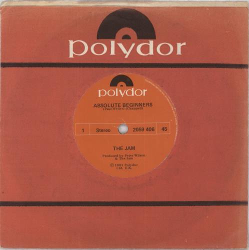 The Jam Absolute Beginners 7" vinyl single (7 inch record / 45) New Zealand JAM07AB842310