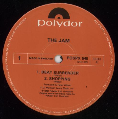 The Jam Beat Surrender 12" vinyl single (12 inch record / Maxi-single) UK JAM12BE54901