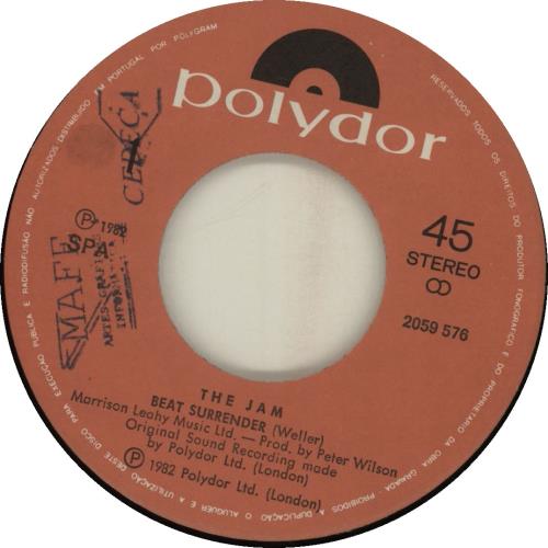 The Jam Beat Surrender 7" vinyl single (7 inch record / 45) Portuguese JAM07BE686729