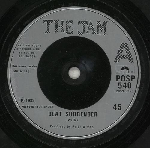 The Jam Beat Surrender 7" vinyl single (7 inch record / 45) UK JAM07BE89082