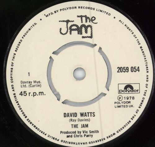 The Jam David Watts - 4pr 7" vinyl single (7 inch record / 45) UK JAM07DA784183